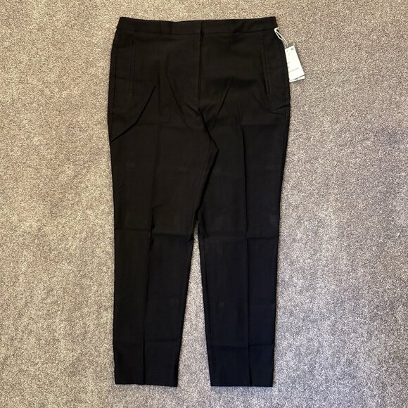 Worthington Women's Slim Leg Pants Size 14 Black Mid Rise 26.5" Inseam NWT $49 - Picture 7 of 16